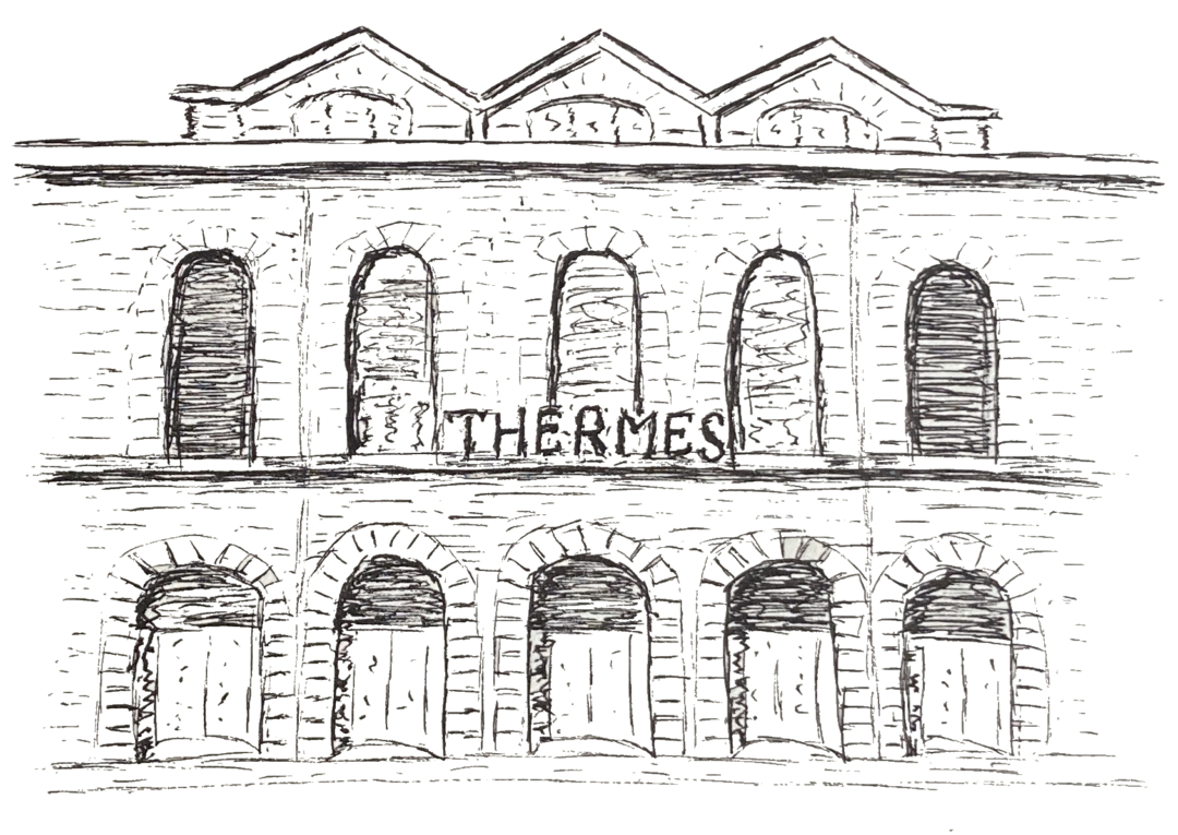 Croquis des thermes du Mont-Dore